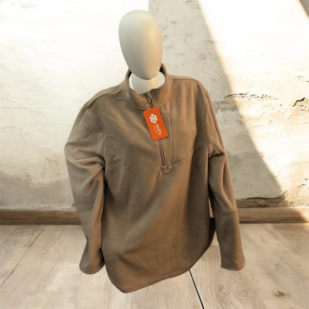 MoFiz Mens Quarter Zip Fleece Pullover